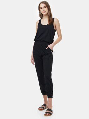 TenTree Knit Tank Jumpsuit Tencel Black Size Small